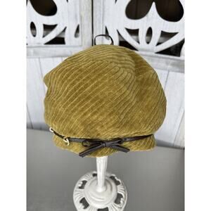 Vintage Mr. John Women's Classic Fabric Pillbox Style Hat Brown Green